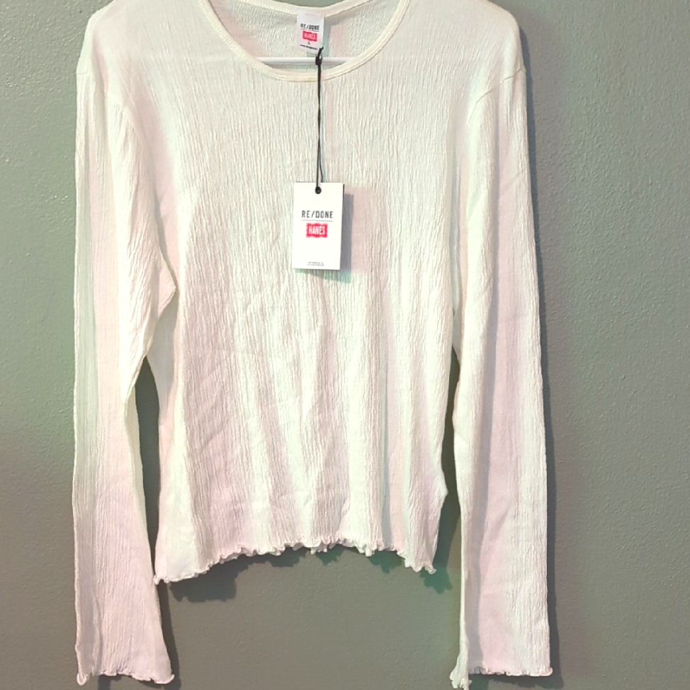 Re/Done X Hanes Nwt Collab L White